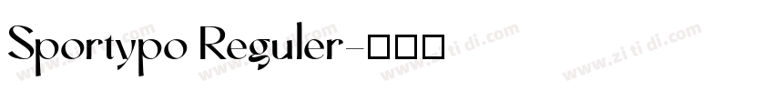 Sportypo Reguler字体转换 Sportypo Reguler字体转换